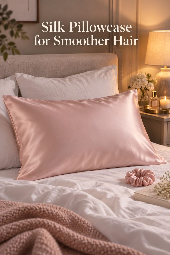 Blissy mulberry silk pillowcase for smoother hair
