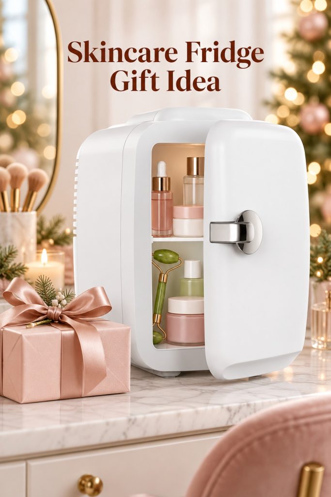 CROWNFUL mini skincare fridge gift idea