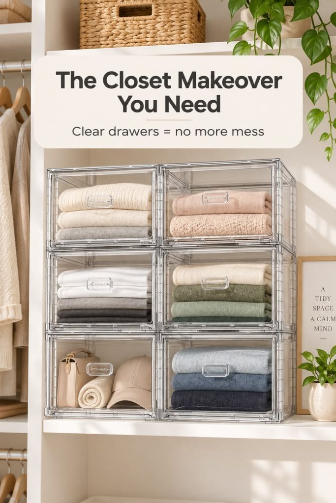 Clear Stackable Storage Drawers