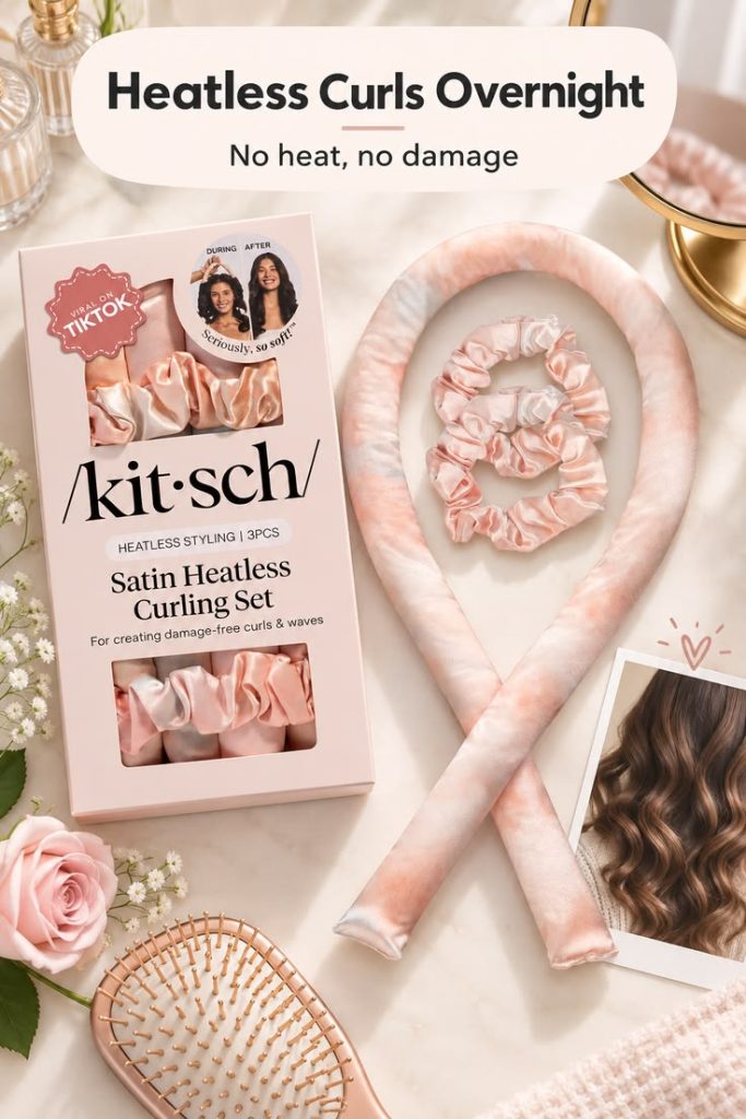Satin Heatless Curling Rod Set