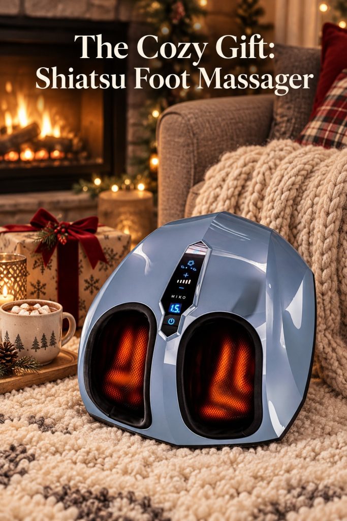 MIKO shiatsu foot massager with heat cozy gift