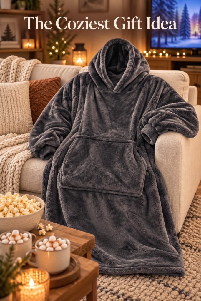 Wearable Blanket Hoodie (Oversized Sherpa)